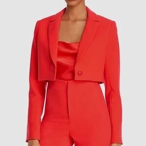Alice + Olivia Bright Poppy Red Blazer-NWT